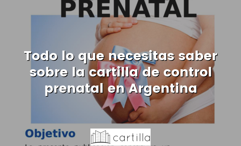 Todo lo que necesitas saber sobre la cartilla de control prenatal en Argentina