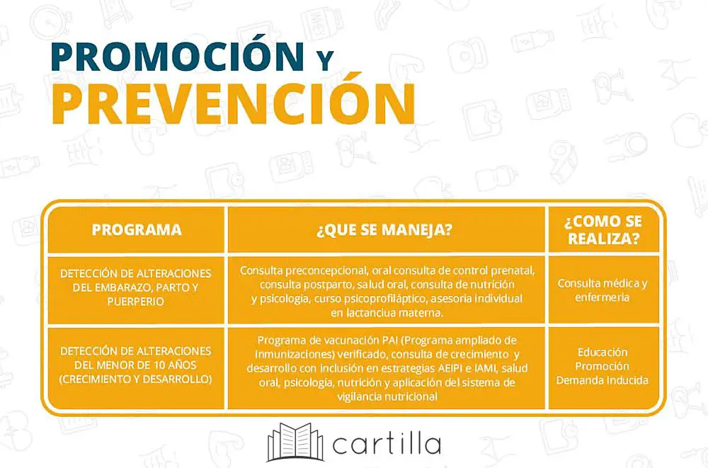 Programas de prevención y promoción de la salud: