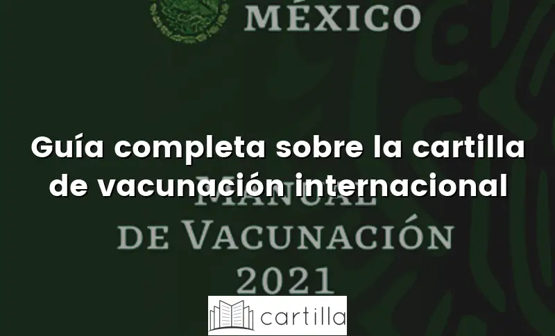 Guía completa sobre la cartilla de vacunación internacional