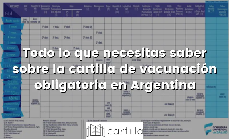 Todo lo que necesitas saber sobre la cartilla de vacunación obligatoria en Argentina