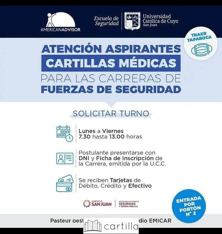 Procedimientos y requisitos para utilizar la cartilla médica de EMICAR